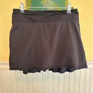 Lululemon Athletica Black Activewear Skort With Pleated Back & Built-In Shorts